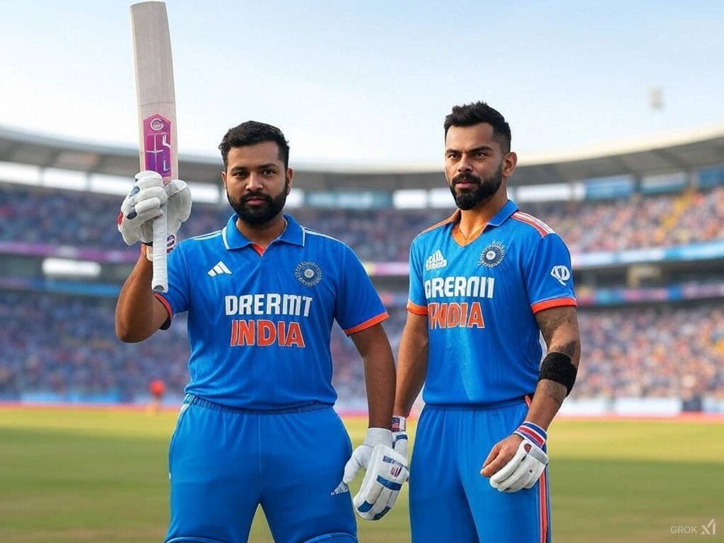 Rohit Sharma और Virat Kohli IPL में छक्के लगाते हुए, Most Sixes in IPL Top 10 लिस्ट में शीर्ष पर।
